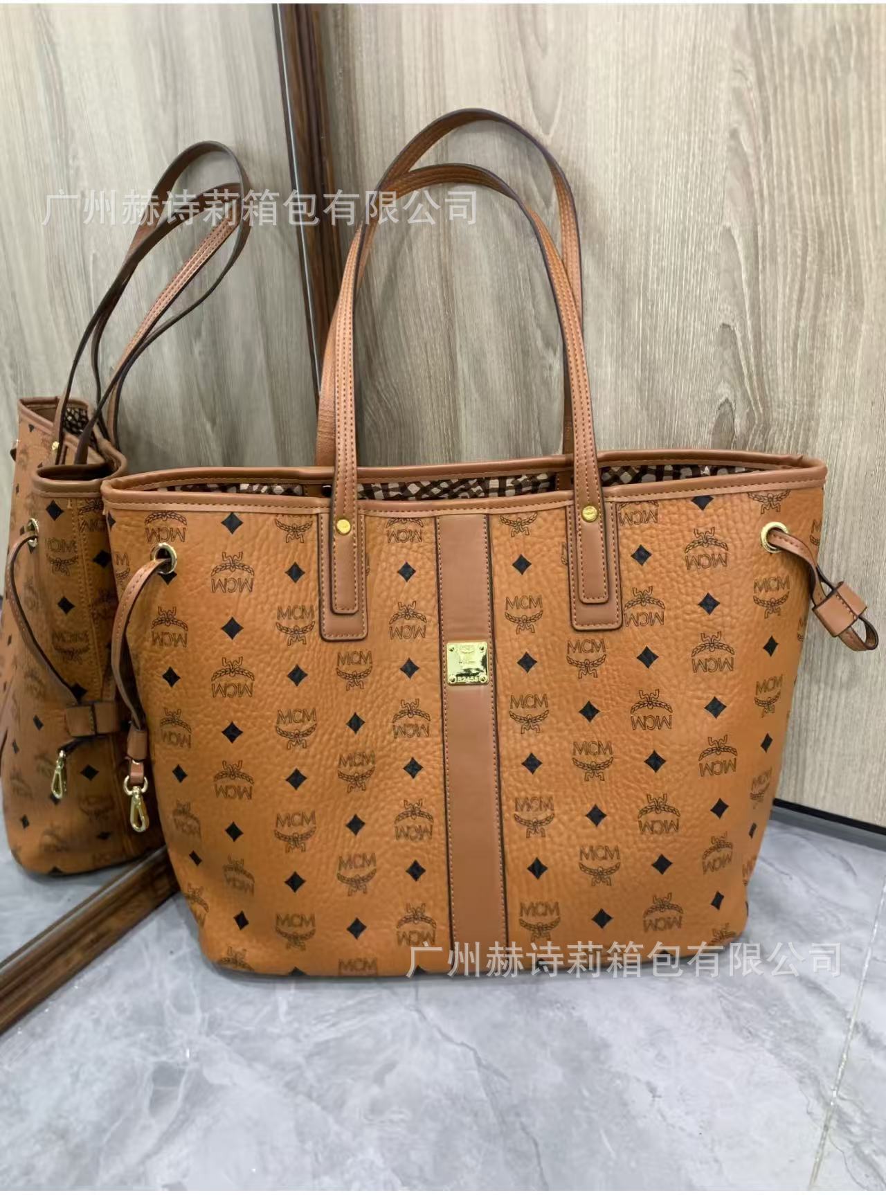 New MC Print Mother-Daughter Tote Bag Large Capacity Crossbody Fashion Versatile Underarm Commuter Women's Bag - Thumbnail 7