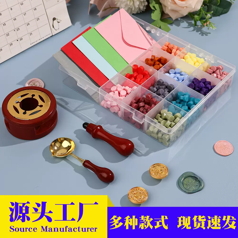 跨境热销复古火漆印章木火漆炉勺子章头手柄外贸火漆工厂现货批发