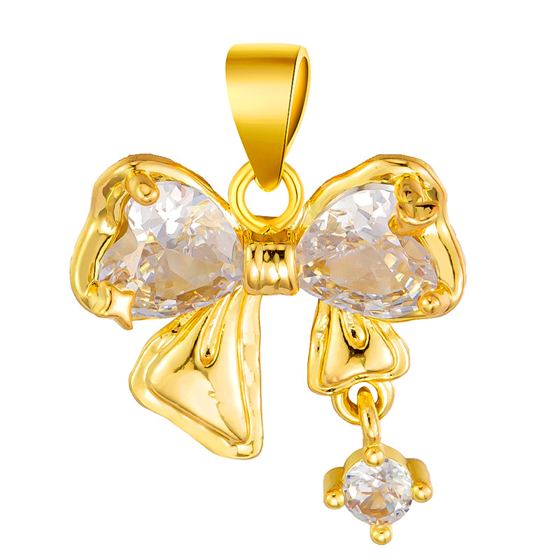 Colgante de cobre micro incrustado Gufasha oro goteo de aceite perlas de transferencia DiDi con perlas de acessorios de perlas huecas fábrica de perlas al por mayor