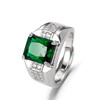 Men's sapphire zirconium, ring with crystal, wish, European style, wholesale