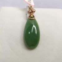 18k золотой яшма капли воды подвеска jadeite модные ювелирные изделия подарки ювелирные изделия памятные подарки ювелирные изделия