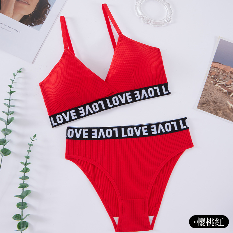 Conjunto de ropa interior sexy transfronteriza, puro deseo, ropa interior push-up transpirable y agradable para la piel para mujer, conjunto de calzoncillos al por mayor