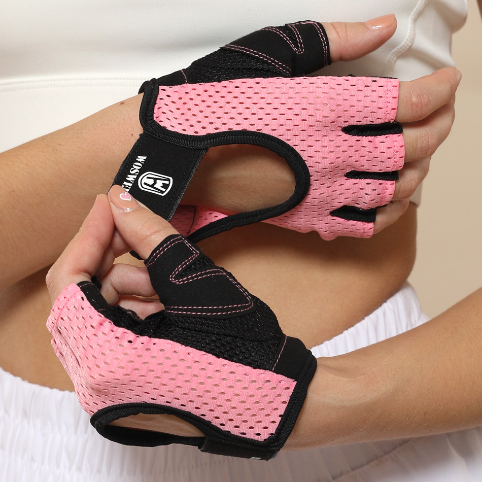 Guantes de fitness de verano para hombres y mujeres delgados barra horizontal equipo antideslizante entrenamiento anti-capullo resistente al desgaste deportes medio dedo guantes