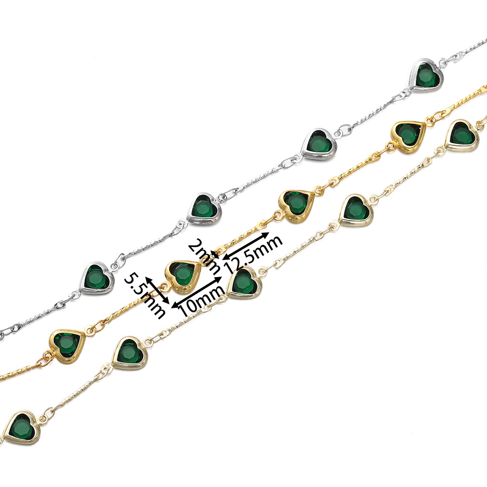 20g Weight Chain Jewelry Making Type Diameter 4.5mm Jewelry Making Size Zircon Inlay Material DIY Jewelry Accessories Classification One Meter Quantity Copper Material Geometric Pattern Plating Design Simple Style Style One Meter Copper Zircon  Diameter 4.5mm Jewelry Accessories Chain 9