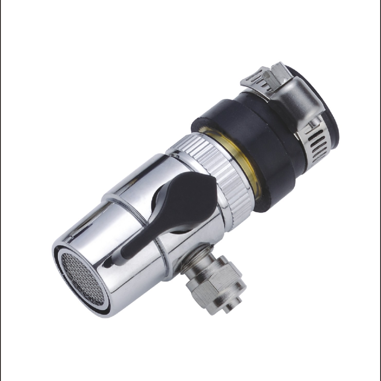 单切阀2分单切转换器 三通阀3分单切阀4分单切带通用黑橡胶头龙头