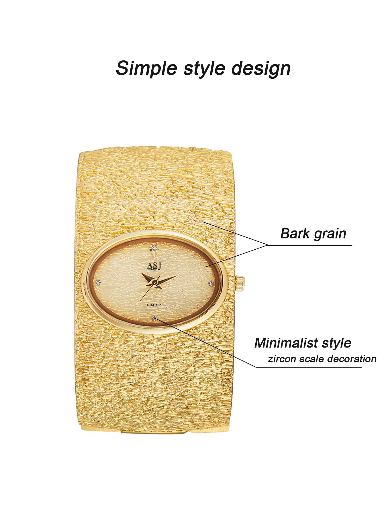 Jewelry Buckle Buckle Style Round Dial Shape Vintage Style Classic Style Solid Color Jewelry Buckle Quartz Watch Women's Watches