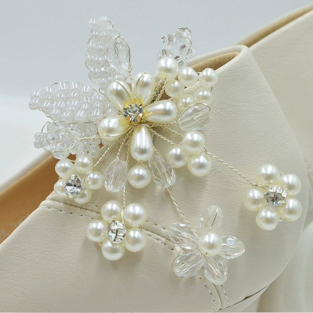 Свадебные аксессуары Съемные жемчужные цветы обувь цветок сплав обувь застежка обувь украшения