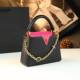Exquisite Contrasting Color Bucket Bag 2025 New Style Fashionable Color Matching Design Crossbody Handbag Genuine Leather Popular French Style