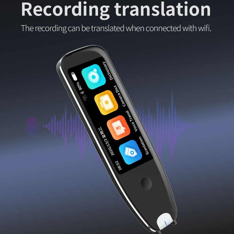 Pluma de Traducción y Escaneo S10 de Aluminio para Aprendizaje de Inglés
