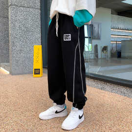 男童裤子秋冬款中大童休闲宽松运动裤酷帅新款儿童潮流炸街卫裤潮