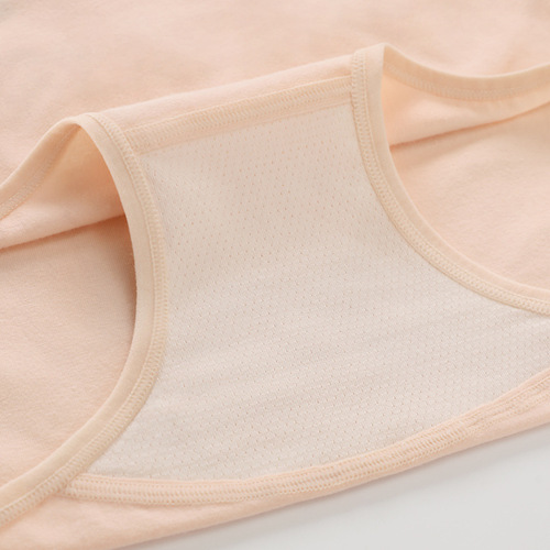 Cotton underwear women's high waist tummy control butt lifting solid color mid-waist breathable briefs large size women's pants spring and summer