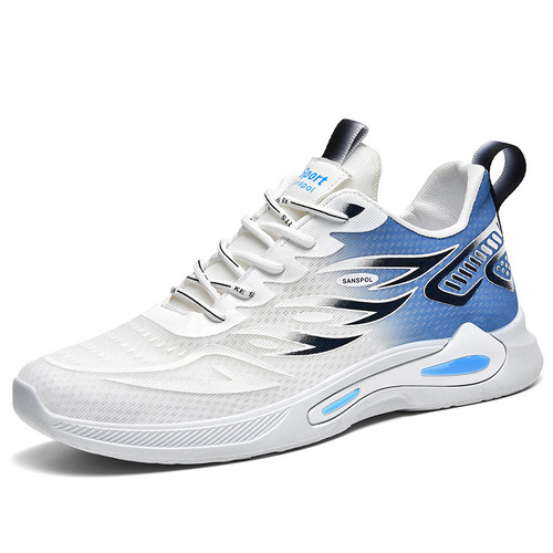 Sports Men's Shoes Summer Breathable Flyknit Fish Mesh Student Running Casual Trendy Versatile 2024 New Fashion Shoes