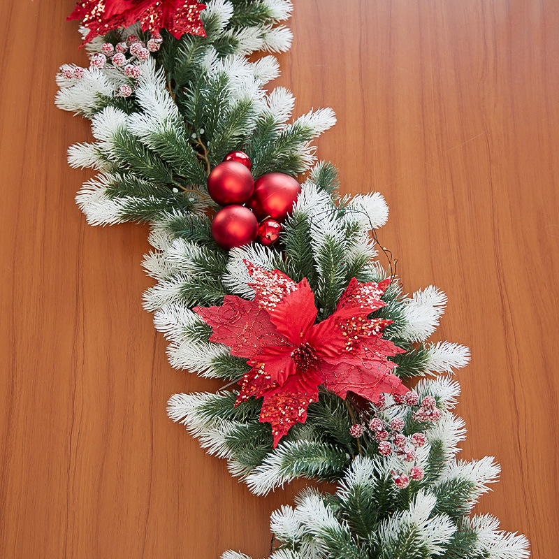 純粋なPEクリスマス藤条牛角クリスマス装飾品暖炉階段飾りクリスマス藤条シミュレーション装飾品|undefined