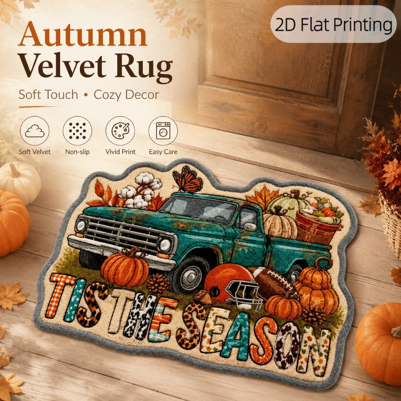 Amazon's new autumn pumpkin-themed car floor mats, featuring a unique design and faux cashmere material, are easy to clean and provide a fun, cartoon-like decoration