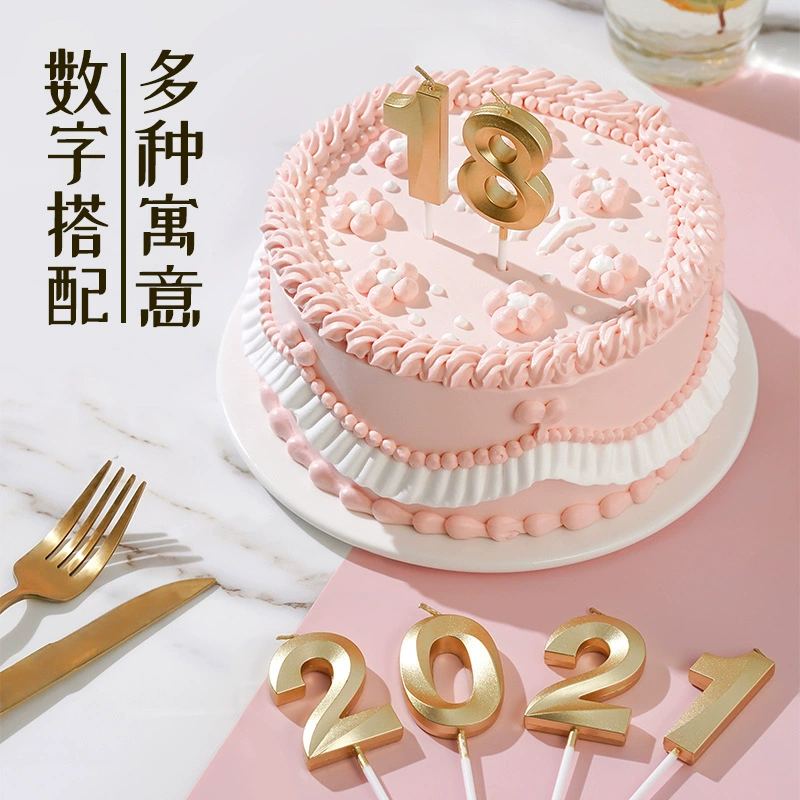 Opera House Digital Birthday Candle Golden and Silver Age Candle Candle wholesale Baking Cake Test Parts Products