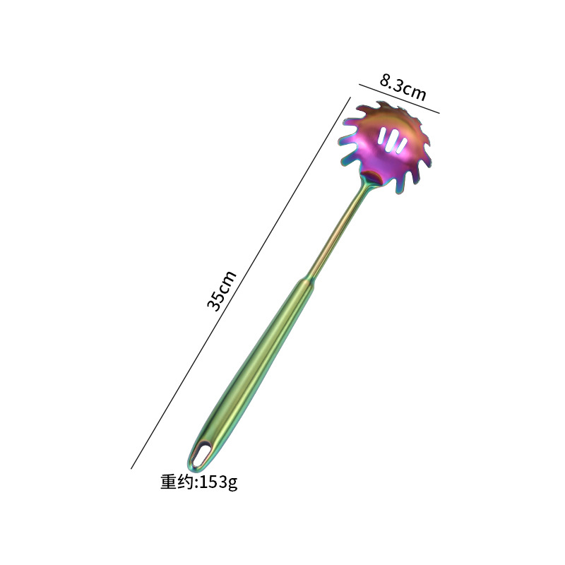 Amazon cocina de acero inoxidable guisado de fideos de pesca lengua cuchara de carne tenedor de patata conjunto de regalo