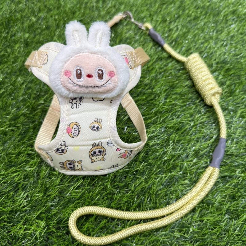 新しい犬用リードハーネス、調節可能な中小型犬用リード、ペットベストチェーン|undefined