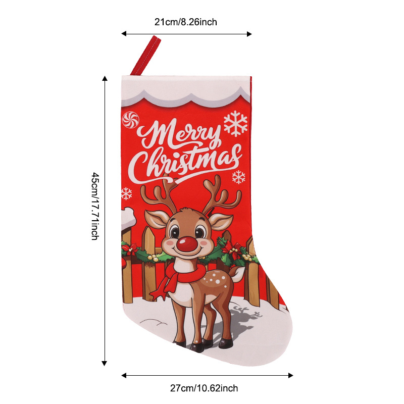 Calcetines de Navidad transfronterizos calcetines de regalo para niños colgantes de árbol de Navidad bolsas de caramelo decoración colgantes de decoración para el hogar de Navidad image 19