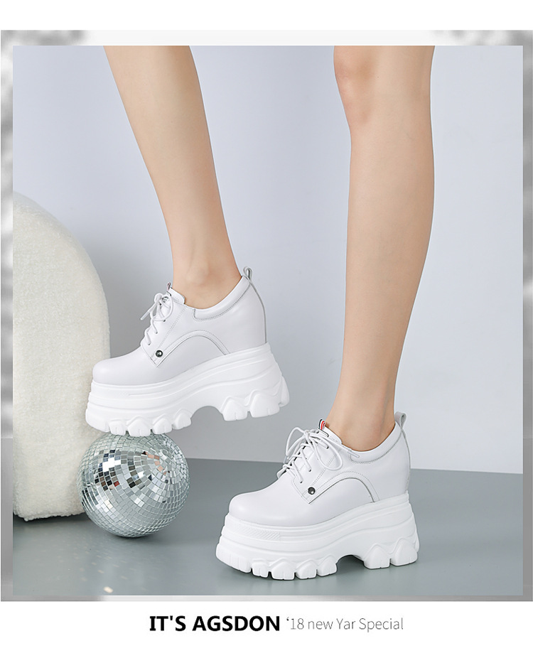 Giày nữ đế xuồng cao miệng sâu độn bên trong 12cm — Màu nâu chi tiết 10
