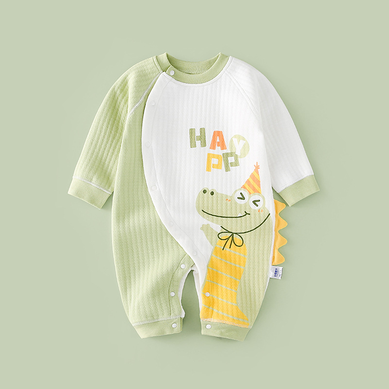 Happy green crocodile