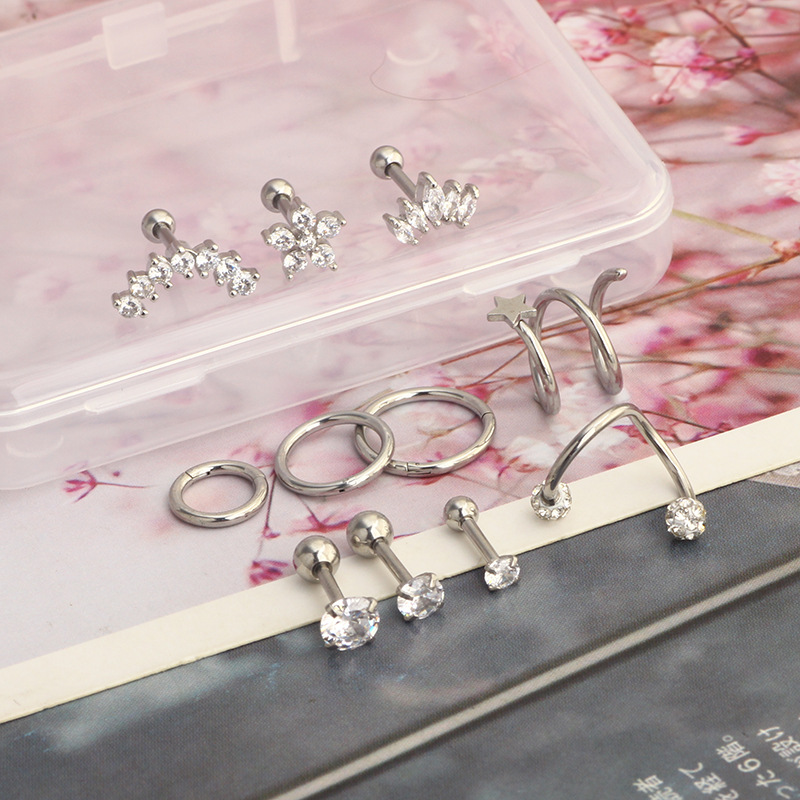 Labret piercing jewelry detail image