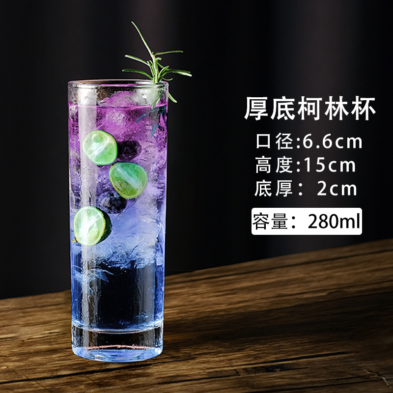 Taza de bar de Collins Taza de cristal recta Taza de té helado de Long Island Taza de mezcla Taza de Gin Tonic Taza de mojito Taza de cóctel