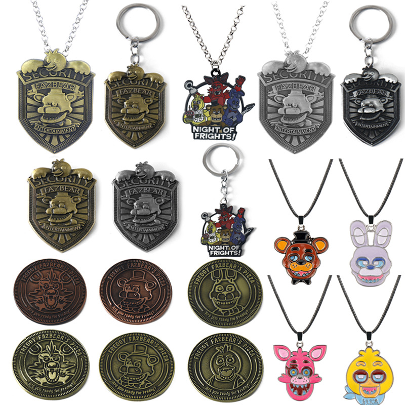 Cross-border supply game peripheral teddy bear brooch ancient bronze zinc alloy necklace pendant European and American foreign trade AliExpress