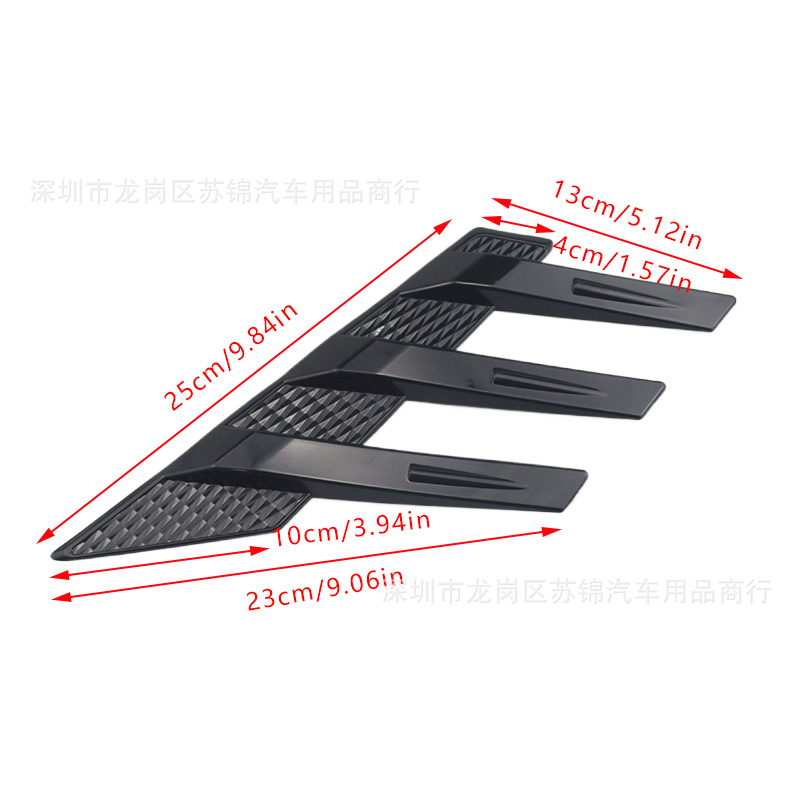 Car Modification Universal Rear Window Side Spoiler Splitter Triangle Blinds Equipped with Wing Leaf Air Vent