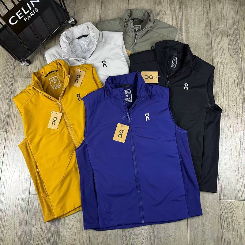 High-Quality On@Angj Brand 25Ss Cotton Jacket Outdoor Sports Stand Collar Loose Sleeveless Cotton Vest Unisex Outerwear