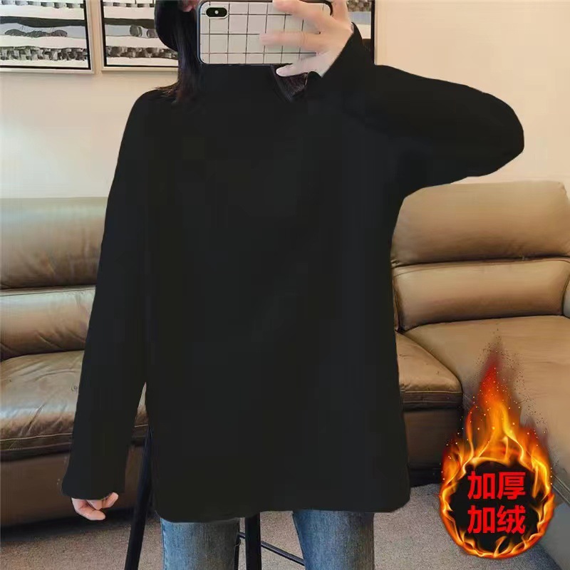 터틀넥 티셔츠 블랙