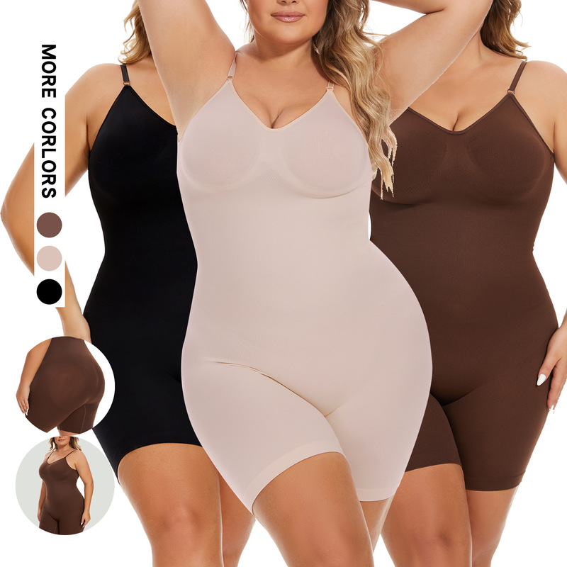 European and American Plus-Size Postpartum Butt-Lifting Seamless Shapewear for Women, Full-Body Shapewear with Straps, Tummy Control, and Body Shaping One-Piece Underwear European and American Plus-Size Postpartum Butt-Lifting Seamless Shapewear for Women, Full-Body Shapewear with Straps, Tummy Control, and Body Shaping One-Piece Underwear