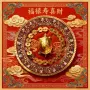 长寿书房圆形布置装饰画
