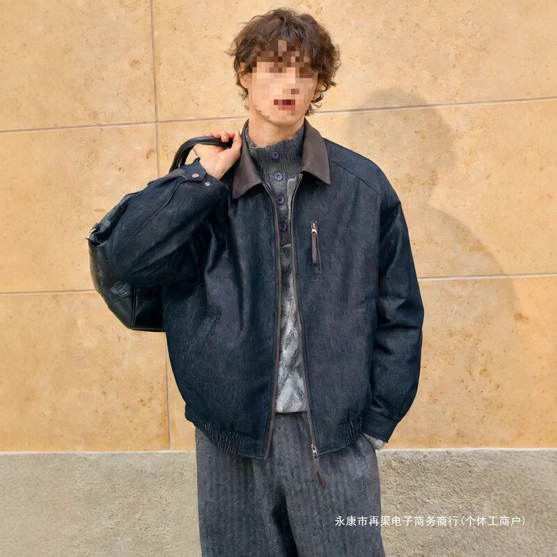 Imitation Denim Jacket for Men 2026 New Spring and Autumn Casual Loose Men's Clothing Lapel Top Imitation Denim Jacket for Men 2026 New Spring and Autumn Casual Loose Men's Clothing Lapel Top