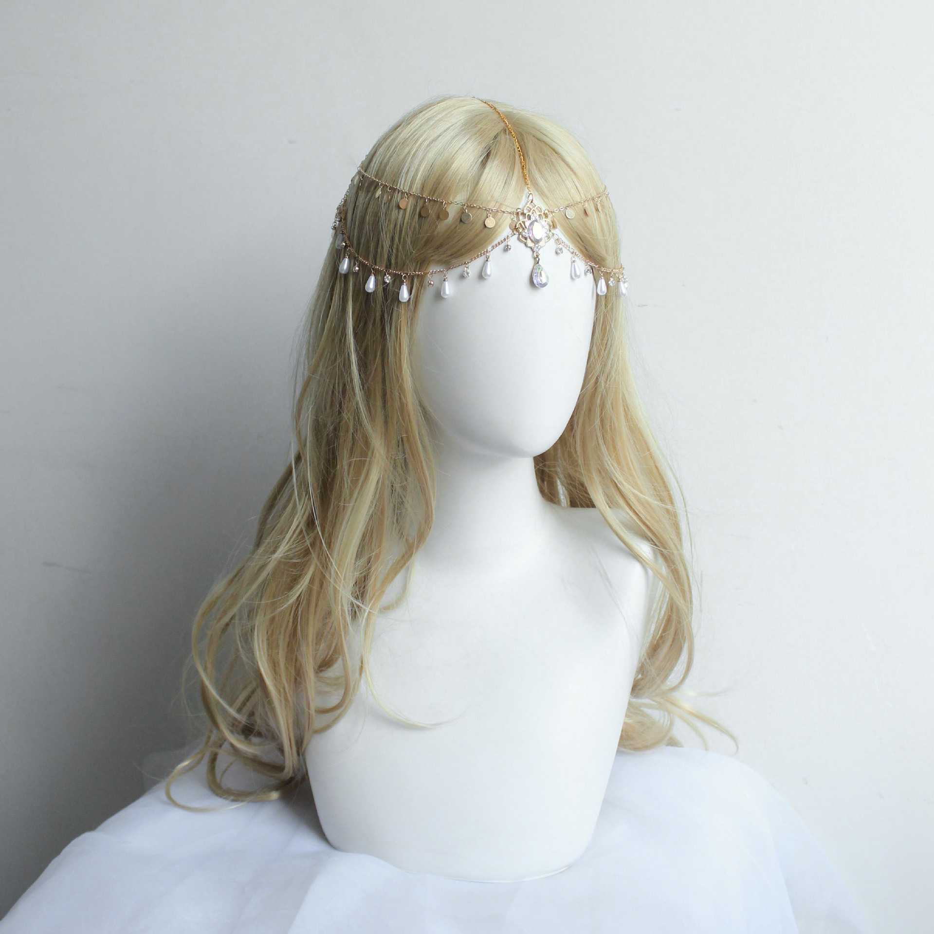 Diy Lolita oro y plata corona