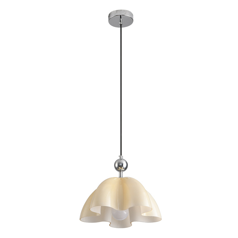 Lámpara de restaurante medieval francesa nórdica postmoderna de cristal crema red lámpara roja dormitorio casero café lámpara de mesa