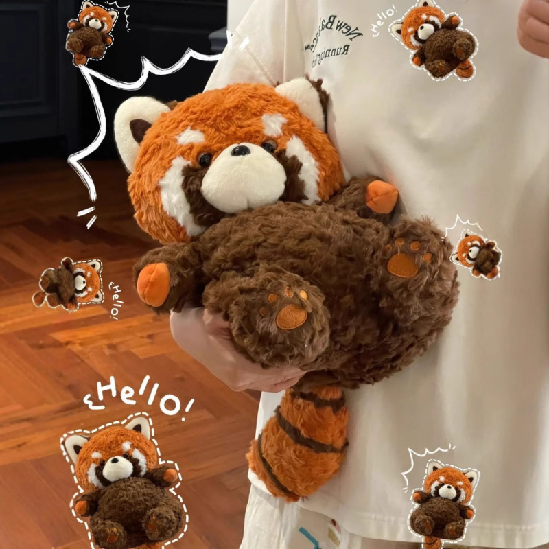 Cute Brown Little Raccoon Plush Toy Doll Pacifying Raccoon Doll Bed Sleeping Doll Birthday Gift for Women Cute Brown Little Raccoon Plush Toy Doll Pacifying Raccoon Doll Bed Sleeping Doll Birthday Gift for Women