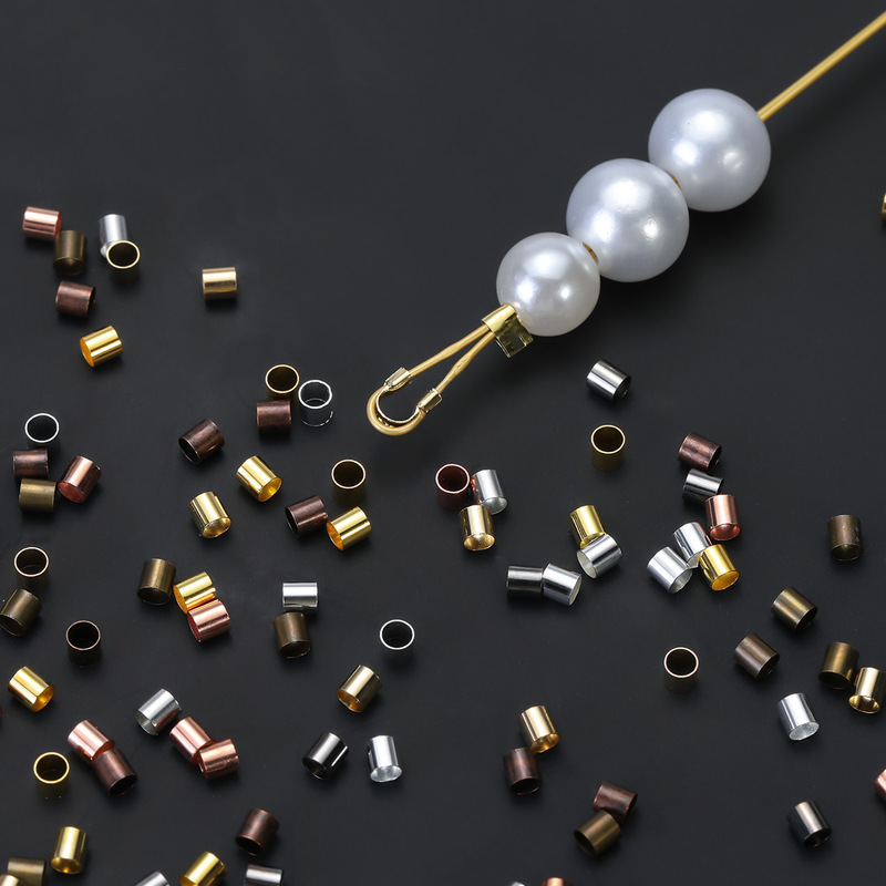 Copper Positioning Tubes Can Be Used to Flatten Straight Tubes, Spacer Beads, Positioning Beads, DIY Jewelry Accessories, Handmade Beading Finishing Positioning Clasps