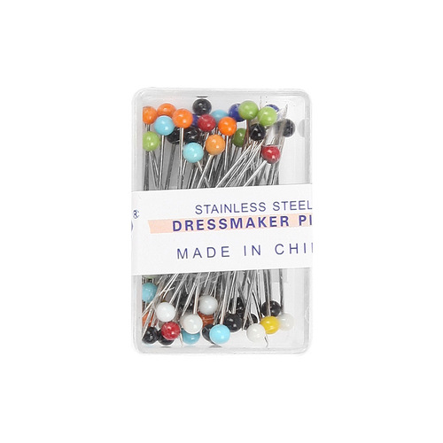 Colored glass big head positioning pins for clothing positioning and cutting pearlescent fixed needles cross stitch bead needles earth nails wholesale