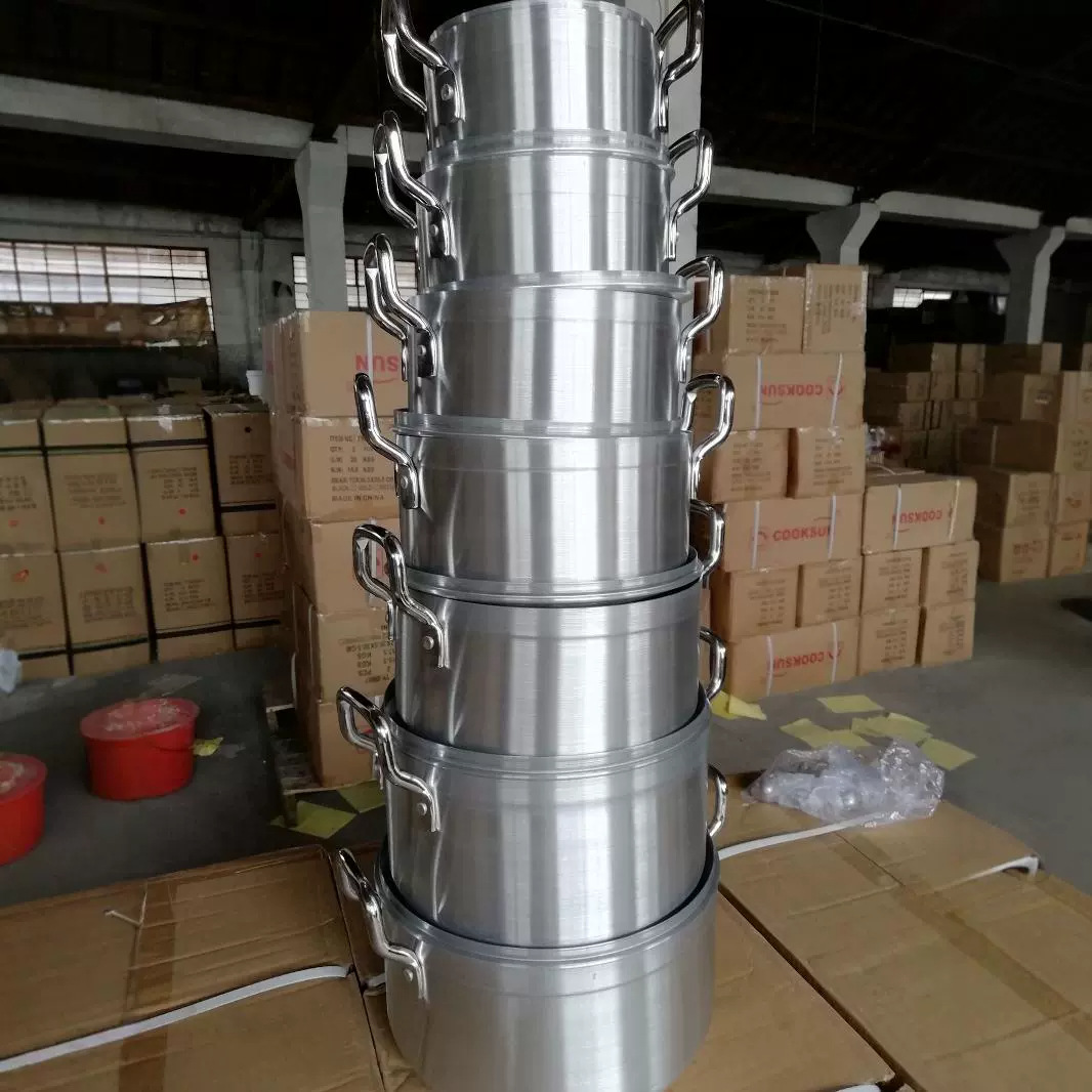 Comercio exterior Exportación utensilios de cocina cazuela olla sopa traje de aluminio hogar cocina olla al por mayor