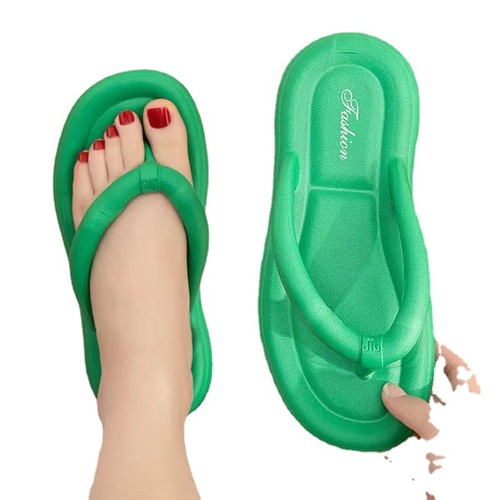 Cross-border human-shaped sandals for outdoor wear, women's summer beach casual sandals, lightweight new summer square-toe moccasin thick sole stylish