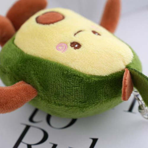 Ugly Avocado Plush Keychain Pendant Fruit Plush Doll Mini Avocado Plush Toy Pendant