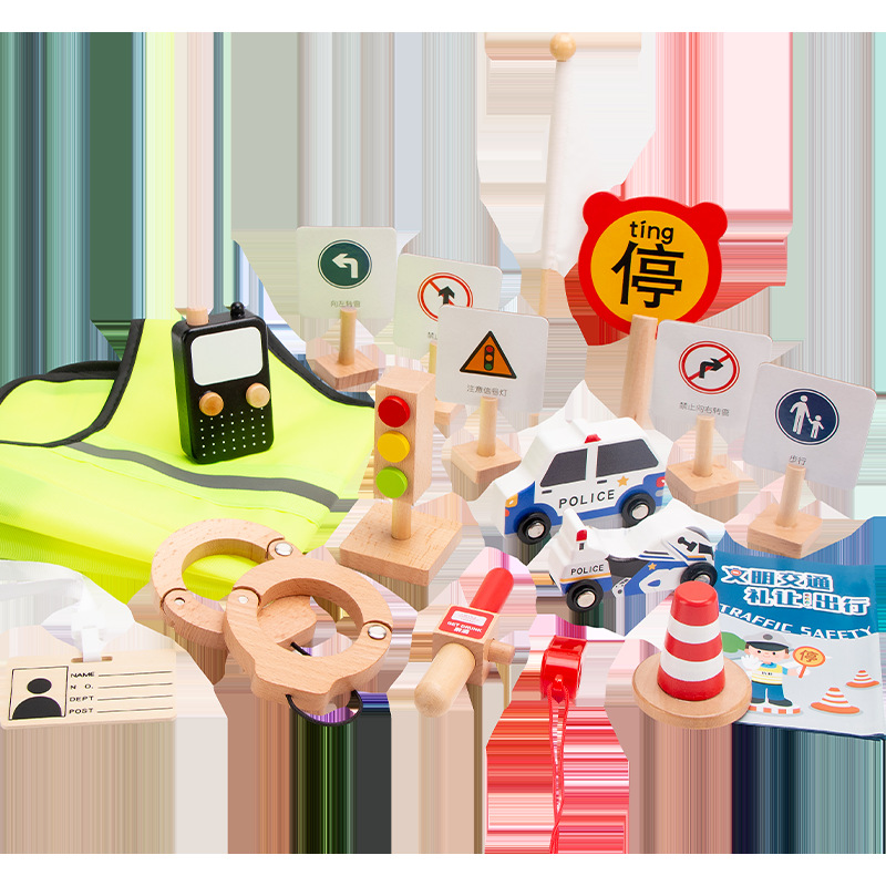 New Wooden Simulation Role-Playing Detective Toy Set Children's Educational Reasoning Exploration Early Education Interactive Game