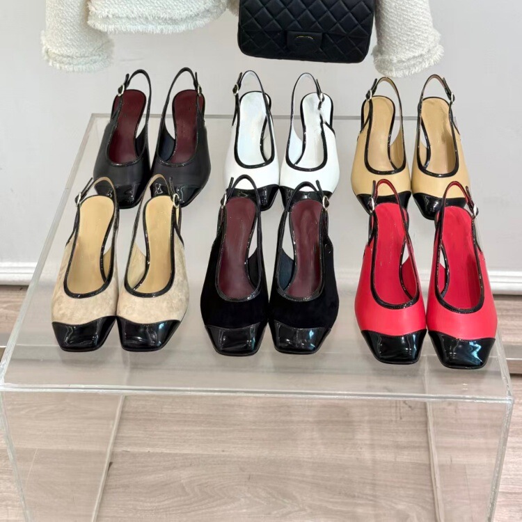 High-end 2026 summer new model patent leather color-blocked stiletto high-heeled sandals for women, closed-toe genuine leather high-heeled shoes, versatile single shoes High-end 2026 summer new model patent leather color-blocked stiletto high-heeled sandals for women, closed-toe genuine leather high-heeled shoes, versatile single shoes