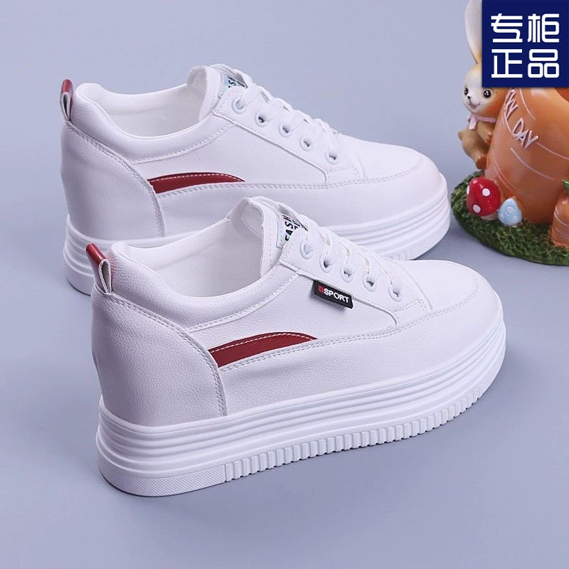 2025 весна и лето новые кексы толстые подошвы женские туфли полые дышащие женские сетчатые туфли тонкие, модные и высокие маленькие белые туфли женские