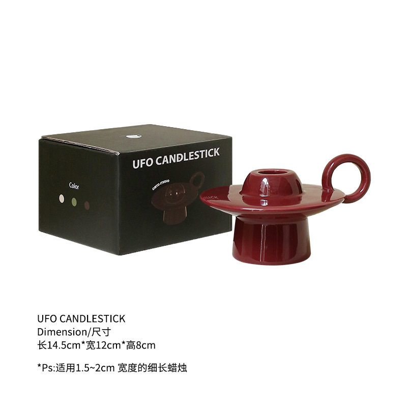 飞碟烛台批发中古香薰高脚欧式装饰摆件浪漫复古道具餐桌蜡底座|undefined