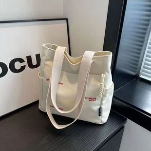 Canvas bag for women ins Mori all-match shoulder bag large capacity book loading student class commuter bag portable cloth bag