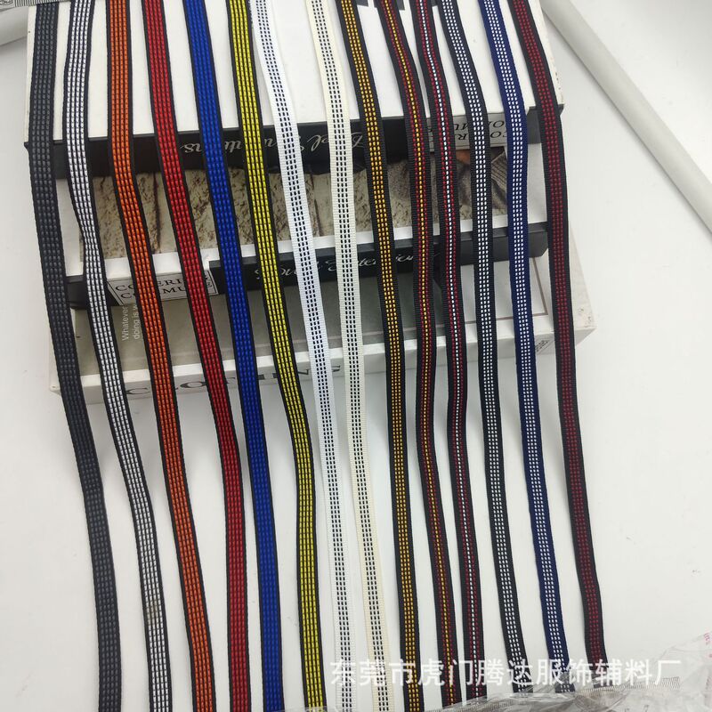 1cm Wide Jacquard Webbing School Uniform Children's Clothing T-Shirt Hemming Side Strip Webbing Gift Box Flower Packaging 1cm Wide Jacquard Webbing School Uniform Children's Clothing T-Shirt Hemming Side Strip Webbing Gift Box Flower Packaging