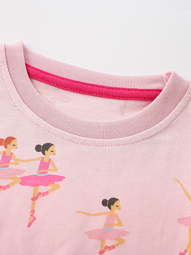Malwee ropa de casa de niñas de otoño nuevo estilo europeo y americano para niños de mediana edad casual impresión extranjera pantalones de cintura elástica conjunto