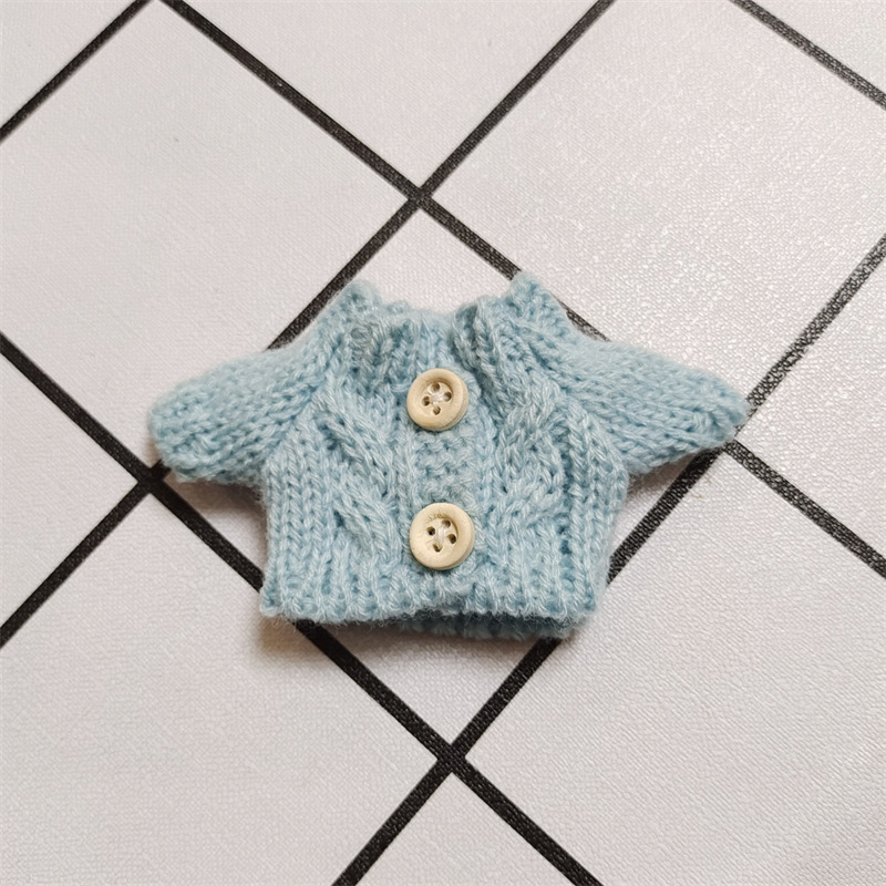 Venta caliente perro cabeza 14cm muñeco de peluche suéter colección de accesorios de ropa rabu ropa spot al por mayor