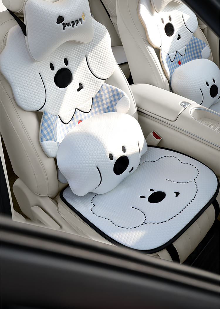 New Daidai Dog Car Seat Cushion, Universal for All Seasons, Single-Piece Driver's Seat Cushion, Cute Seat Cushion for Women